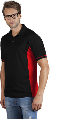 Promodoro - Men’s Function Contrast Polo (black-red)