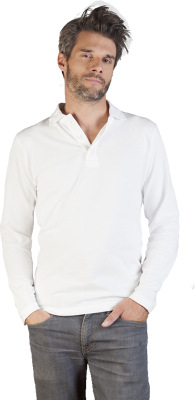 Promodoro - Men’s Heavy Polo LS (white)