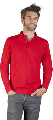 Promodoro - Men’s Heavy Polo LS (fire red)