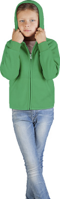 Promodoro - Kid’s Hooded Fleece Jacket (kelly green-black)