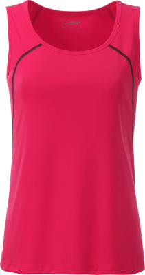 James & Nicholson - Ladies' Sports Tanktop (bright pink/titan)