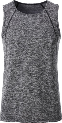 James & Nicholson - Men´s Sports Tanktop (black melange/black)