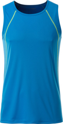 James & Nicholson - Men´s Sports Tanktop (bright blue/bright yellow)