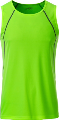 James & Nicholson - Men´s Sports Tanktop (bright green/black)