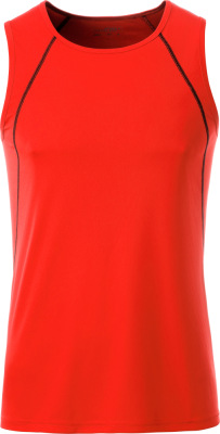 James & Nicholson - Men´s Sports Tanktop (bright orange/black)