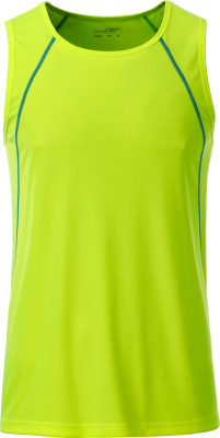 James & Nicholson - Men´s Sports Tanktop (bright yellow/bright blue)