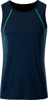 James & Nicholson - Men´s Sports Tanktop (navy/bright yellow)