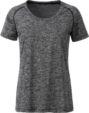 James & Nicholson - Ladies' Sports T-Shirt (black melange/black)