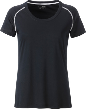 James & Nicholson - Ladies' Sports T-Shirt (black/white)