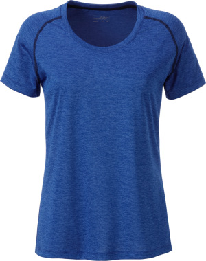 James & Nicholson - Ladies' Sports T-Shirt (blue melange/navy)