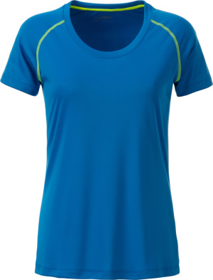 James & Nicholson - Ladies' Sports T-Shirt (bright blue/bright yellow)