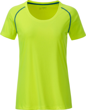 James & Nicholson - Ladies' Sports T-Shirt (bright yellow/bright blue)
