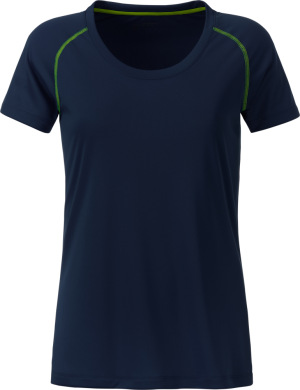 James & Nicholson - Ladies' Sports T-Shirt (navy/bright yellow)