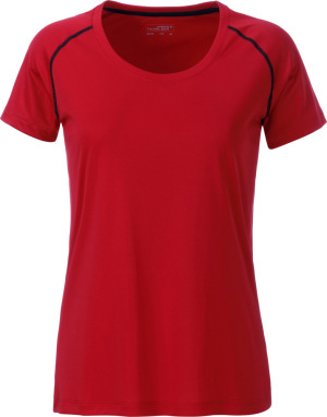 James & Nicholson - Damen Funktions-Shirt (red/black)