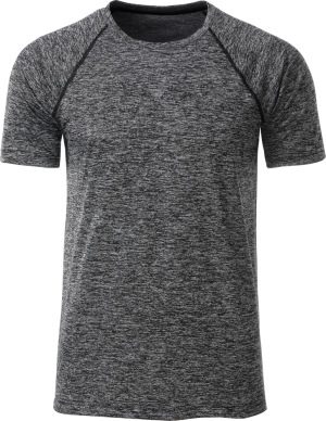 James & Nicholson - Men's Sport T-Shirt (black melange/black)