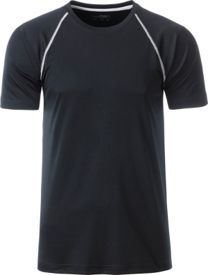 James & Nicholson - Men's Sport T-Shirt (black/white)