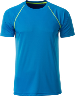 James & Nicholson - Herren Funktions-Shirt (bright blue/bright yellow)