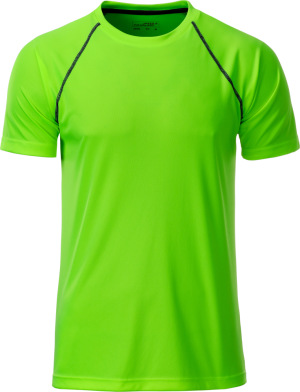 James & Nicholson - Men's Sport T-Shirt (bright green/black)