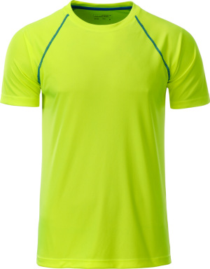 James & Nicholson - Men's Sport T-Shirt (bright yellow/bright blue)