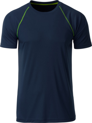 James & Nicholson - Men's Sport T-Shirt (navy/bright yellow)