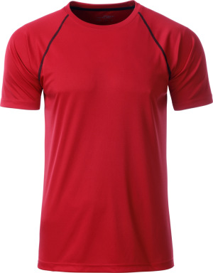 James & Nicholson - Herren Funktions-Shirt (red/black)