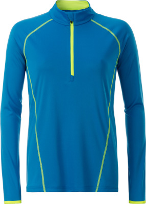 James & Nicholson - Ladies' Sportsshirt Longsleeve (bright blue/bright yellow)