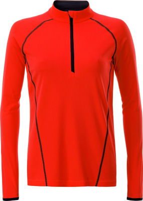 James & Nicholson - Ladies' Sportsshirt Longsleeve (bright orange/black)