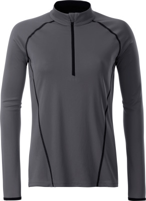 James & Nicholson - Ladies' Sportsshirt Longsleeve (titan/black)