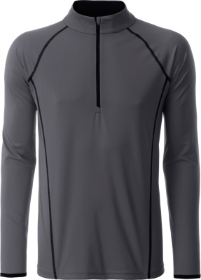 James & Nicholson - Men's Sportsshirt Longsleeve (titan/black)