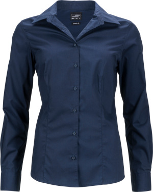 James & Nicholson - Ladies' Business Popline Shirt longsleeve (navy)