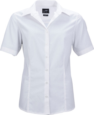 James & Nicholson - Ladies' Business Popline Shirt shortsleeve (white)