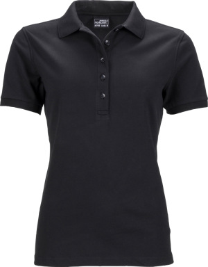 James & Nicholson - Ladies' Elastic Piqué Polo (black)