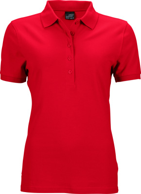 James & Nicholson - Ladies' Elastic Piqué Polo (red)