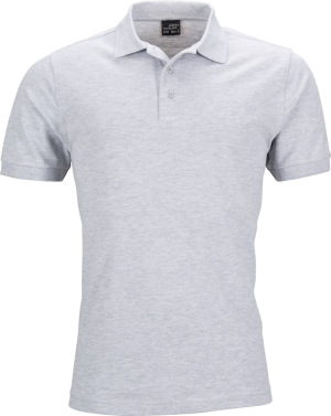 James & Nicholson - Herren Stretch Piqué Polo (grey heather)