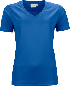 James & Nicholson - Damen V-Neck Sport T-Shirt (royal)