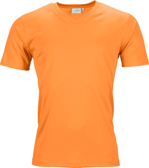 James & Nicholson - Herren V-Neck Sport T-Shirt (orange)