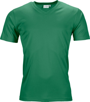 James & Nicholson - Herren V-Neck Sport T-Shirt (green)