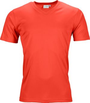 James & Nicholson - Herren V-Neck Sport T-Shirt (grenadine)