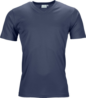 James & Nicholson - Herren V-Neck Sport T-Shirt (navy)