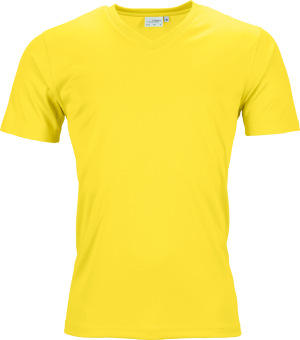James & Nicholson - Herren V-Neck Sport T-Shirt (yellow)