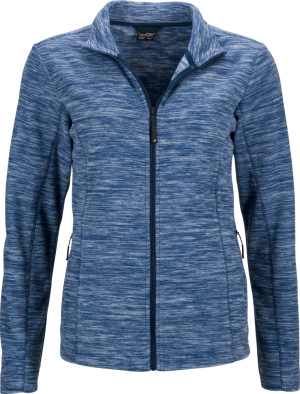 James & Nicholson - Ladies' Melange Fleece Jacket (blue melange/navy)