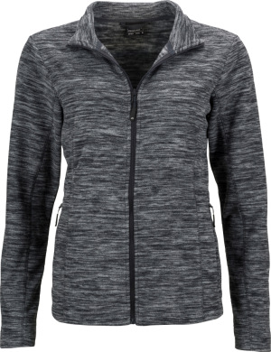 James & Nicholson - Damen Melange Fleece Jacke (grey melange/anthracite)