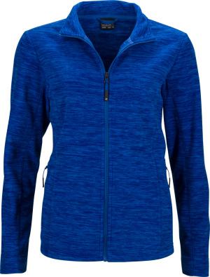 James & Nicholson - Ladies' Melange Fleece Jacket (royal melange/blue)