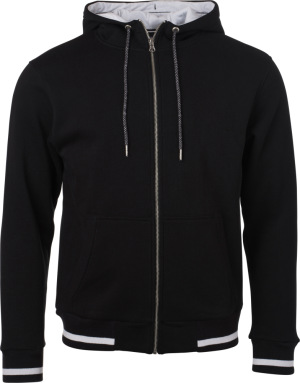 James & Nicholson - Herren Kapuzen Club Sweat Jacke (black/ ​white)