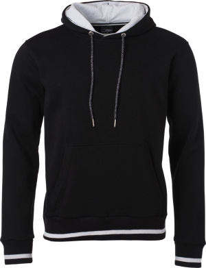 James & Nicholson - Herren Club Kapuzen Sweater (black/white)