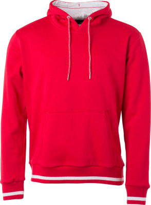 James & Nicholson - Herren Club Kapuzen Sweater (red/white)