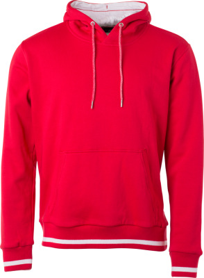 James & Nicholson - Men's Club Hooded Sweat (red/white)