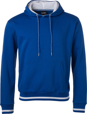 James & Nicholson - Herren Club Kapuzen Sweater (royal/white)