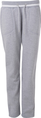 James & Nicholson - Damen Jogginghose (grey heather/white)