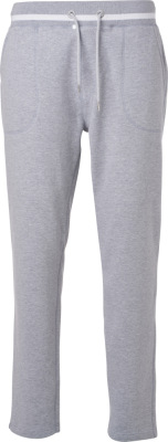 James & Nicholson - Herren Jogginghose (grey heather/white)